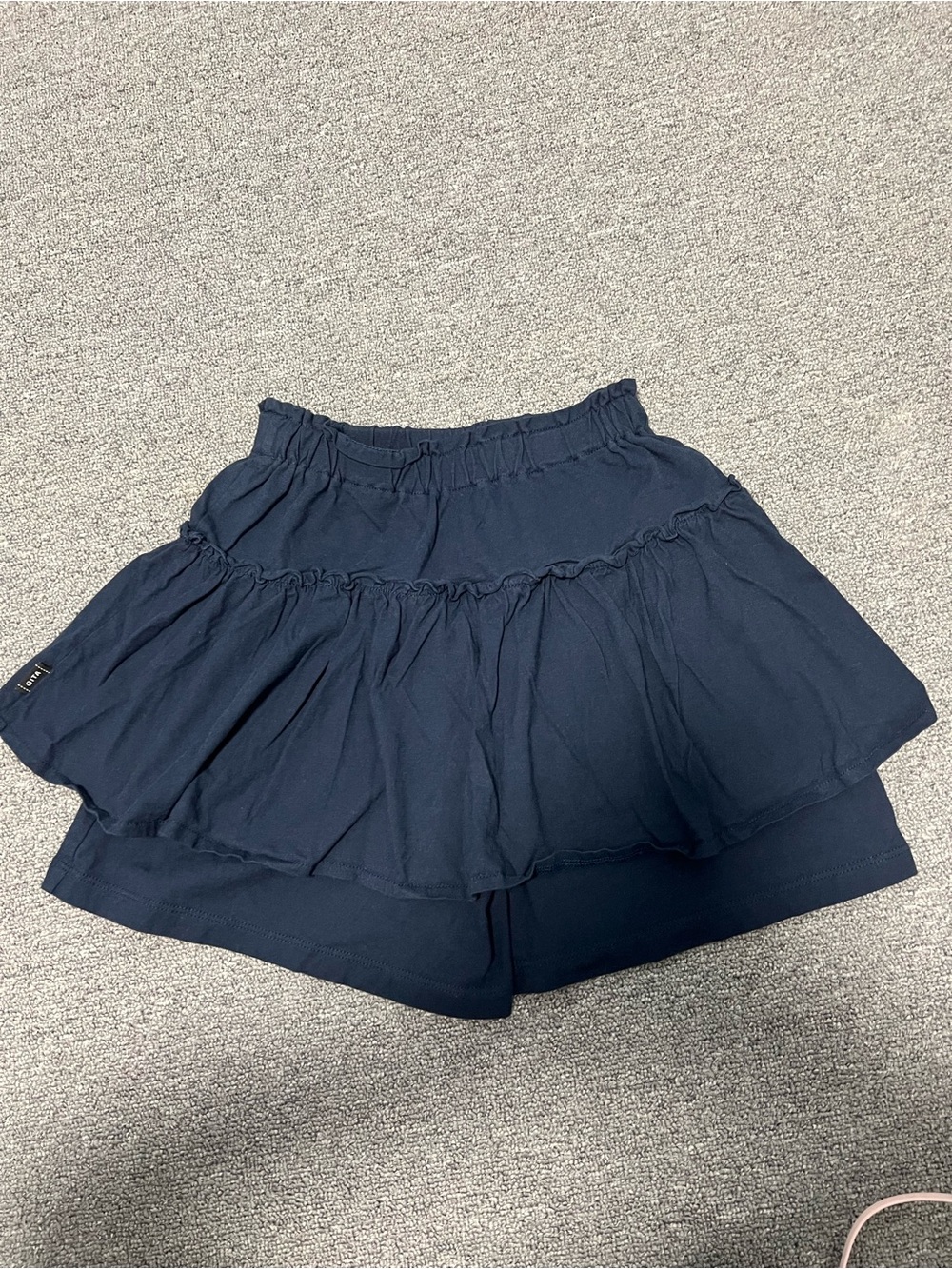 Girl’s Navy Tiered Ruffle Skort